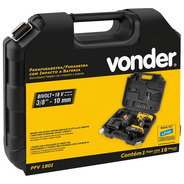 Parafusadeira e Furadeira a bateria 12V da Vonder